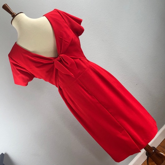 Alex Marie {red} Dress with Bow detail Back - Picture 7 of 7